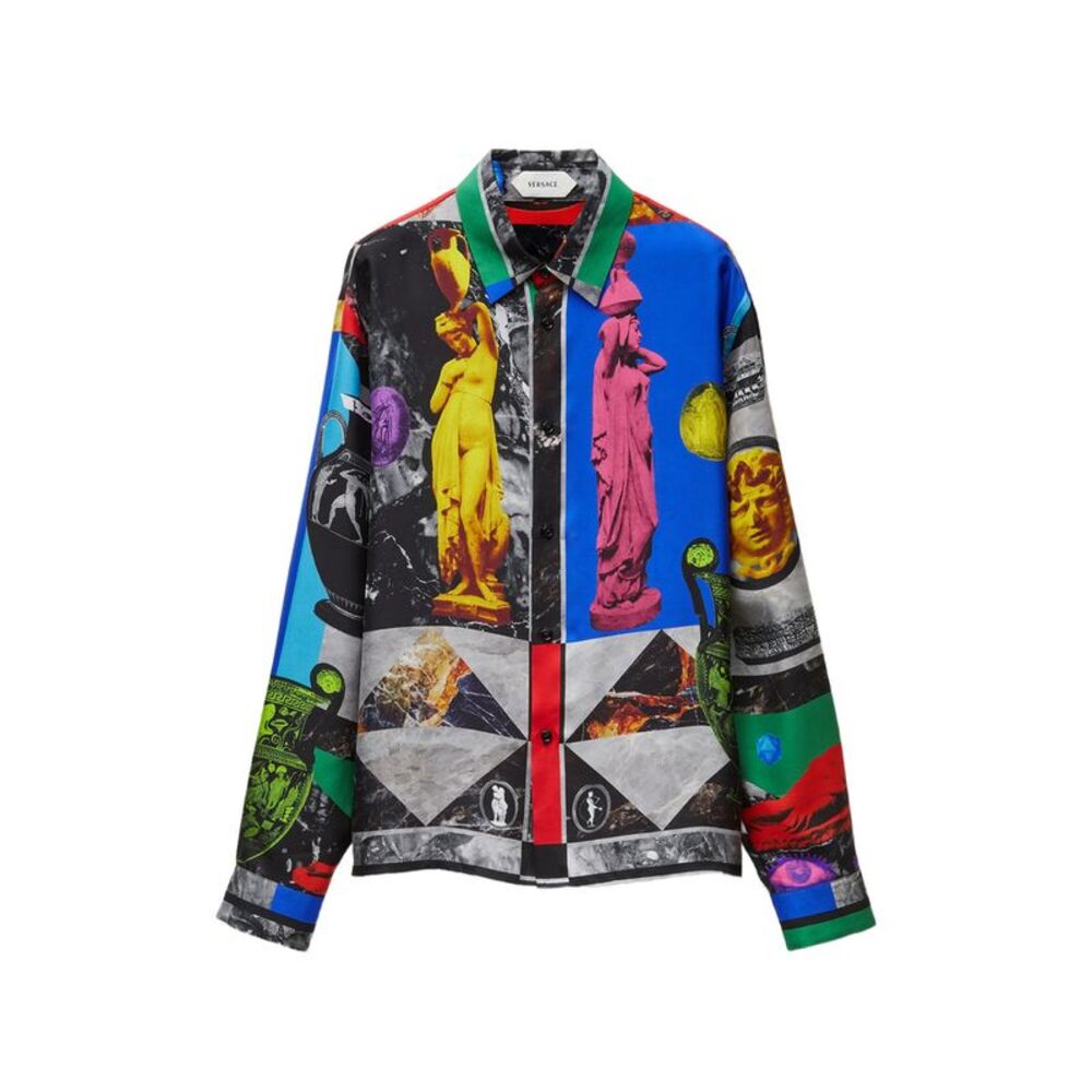 Versace Blue Shirts Men